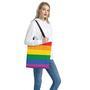 Lgbt Pride Rainbow Flag Print Tote Bag