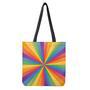 Lgbt Pride Rainbow Rays Print Tote Bag