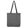 Light Grey And Black Buffalo Check Print Tote Bag