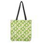 Lime Green Fried Eggs Pattern Print Tote Bag