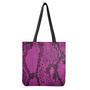 Magenta Pink And Black Snakeskin Print Tote Bag