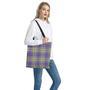 Mardi Gras Tartan Plaid Pattern Print Tote Bag