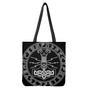 Mjolnir And Younger Futhark Print Tote Bag