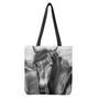 Monochrome Horse Print Tote Bag