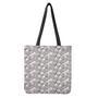 Monochrome Spring Floral Print Tote Bag