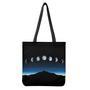 Night Sky And Moon Phase Print Tote Bag