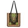 Orange And Black African Dashiki Print Tote Bag