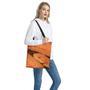 Orange Snake Print Tote Bag