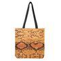 Orange Snakeskin Print Tote Bag