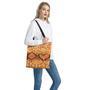 Orange Snakeskin Print Tote Bag