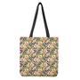 Pastel Alstroemeria Zigzag Pattern Print Tote Bag