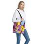 Pastel Geometric Cubic Print Tote Bag