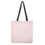 Pastel Pink And White Houndstooth Print Tote Bag