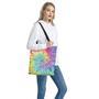 Pastel Spiral Tie Dye Print Tote Bag