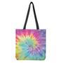 Pastel Spiral Tie Dye Print Tote Bag