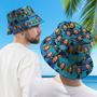 Personalized Face Bucket Hat Double-Side-Wear Reversible Hawaiian Style Outdoors Sun Cap