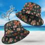 Personalized Hawaiian Style Bucket Hat Double-Side-Wear Reversible Outdoors Sun Cap