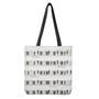 Piano Pattern Print Tote Bag