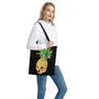 Pineapple Skull Print Tote Bag