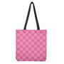 Pink And Green Plaid Pattern Print Tote Bag