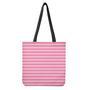 Pink And White Zigzag Pattern Print Tote Bag