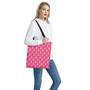 Pink Banana Pattern Print Tote Bag