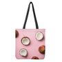 Pink Coconut Pattern Print Tote Bag