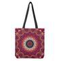 Pink Flower Kaleidoscope Print Tote Bag