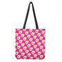 Pink Fried Eggs Pattern Print Tote Bag