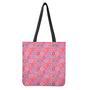 Pink Girly Flower Pattern Print Tote Bag