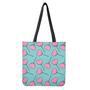 Pink Heart Lollipop Pattern Print Tote Bag