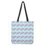 Pink Heartbeat Pattern Print Tote Bag