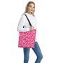 Pink Lollipop Candy Pattern Print Tote Bag