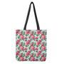 Pink Peony Pattern Print Tote Bag