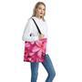 Pink Plumeria Flower Print Tote Bag