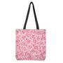 Pink Rose Print Tote Bag