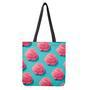 Pink Strawberry Ice Cream Print Tote Bag