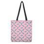 Pink Striped Ice Cream Pattern Print Tote Bag