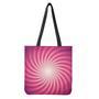 Pink Whirlpool Spiral Print Tote Bag