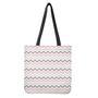 Pink White And Grey Chevron Print Tote Bag