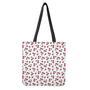 Pixel Cherry Pattern Print Tote Bag