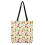 Pixel Fruits Pattern Print Tote Bag