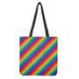 Pixel Rainbow Pattern Print Tote Bag