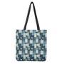 Plaid And Denim Patchwork Pattern Print Tote Bag