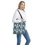 Plaid And Denim Patchwork Pattern Print Tote Bag