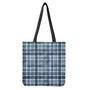 Plaid Denim Jeans Pattern Print Tote Bag