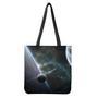 Planet And Space Print Tote Bag