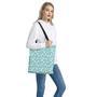 Polka Dot Daisy Flower Pattern Print Tote Bag