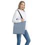 Polka Dot Denim Jeans Pattern Print Tote Bag