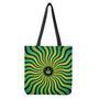 Psychedelic Cannabis Leaf Print Tote Bag